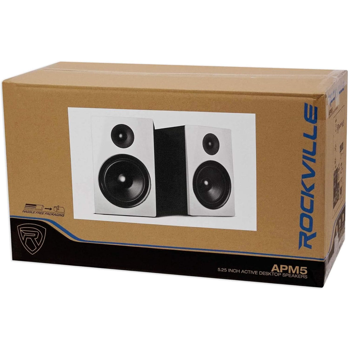 Rockville (2) 5.25" 250w Powered Studio Monitors+Stands+Headphones+Mic+Foam Pads