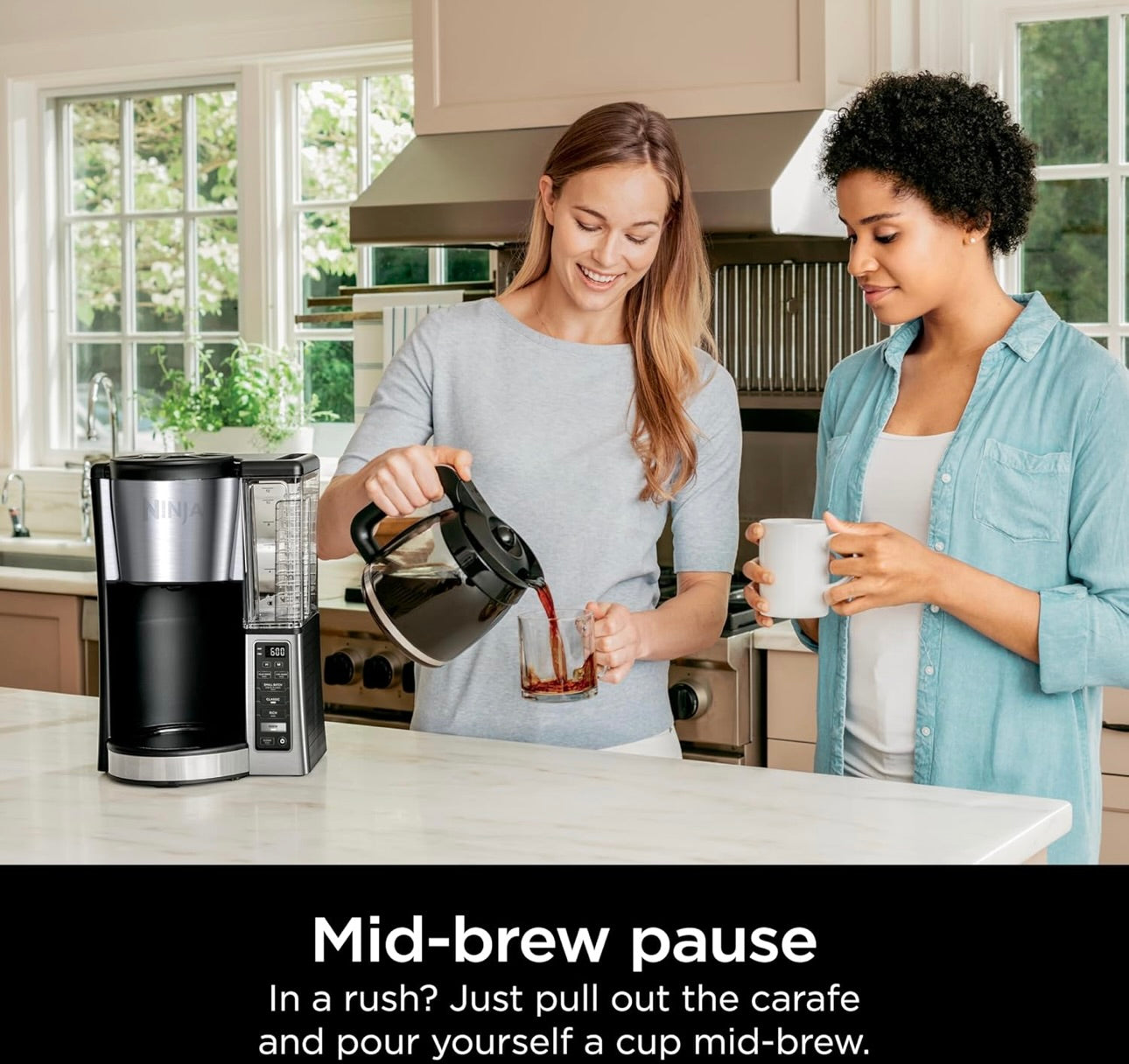 Ninja 12-Cup Programmable Coffee Brewer 60oz Water Reservoir, Delay Brew - Black/Stainless Steel