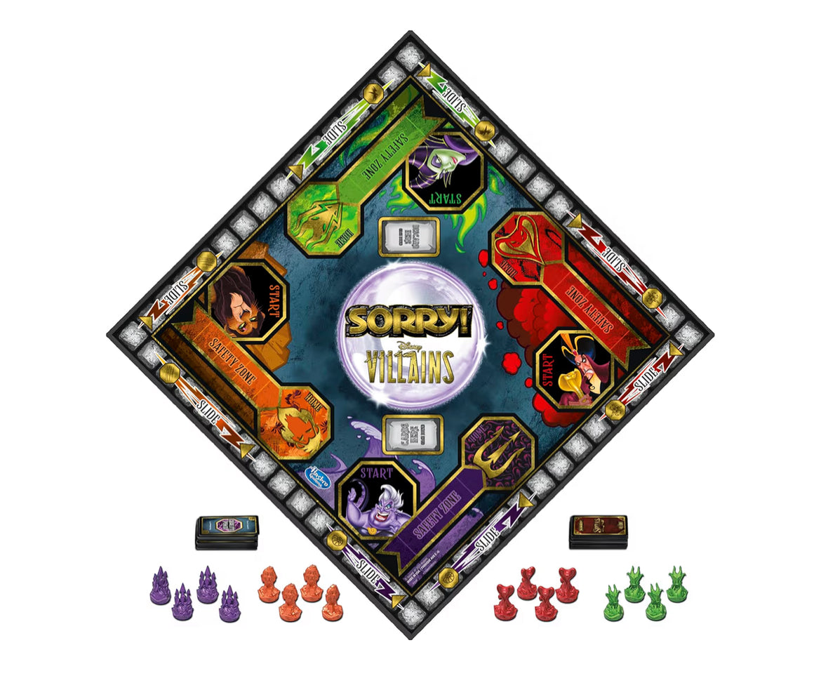 Hasbro Gaming Sorry! Board Game: Disney Villains Edition Kids Game - Family Games