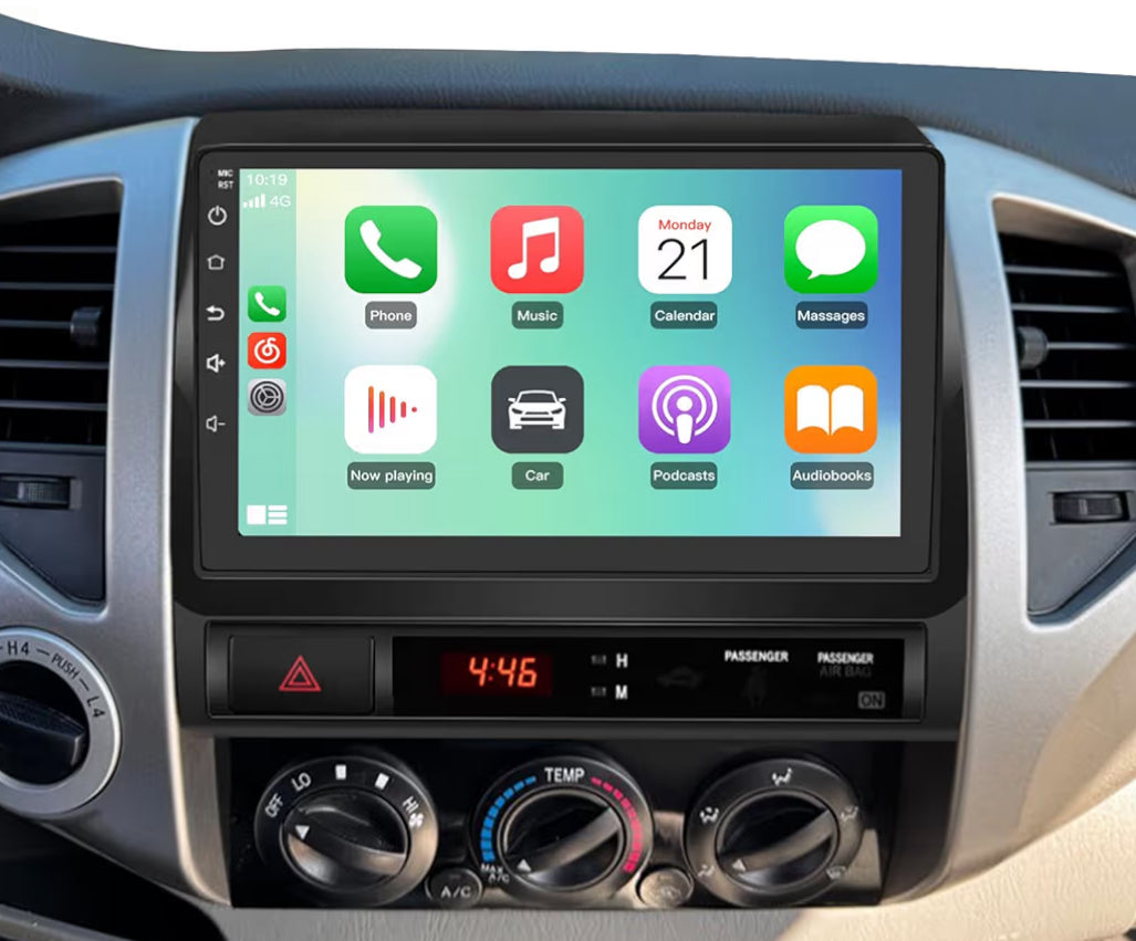 9" Touch Screen Head Unit w/ Wireless CarPlay Android Auto AM FM DSP HD Backup Camera - for Toyota Tacoma 2005-2015, 5G WiFi