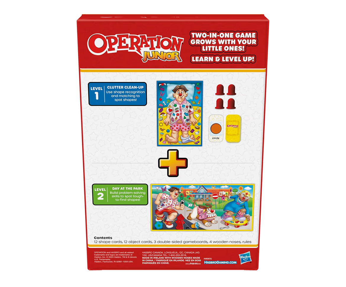 Hasbro Gaming Operation Junior Board Game | Operation Game for Younger Kids | Ages 3 and Up | 2 to 4 Players | Preschool Games | Fun Games for Preschoolers