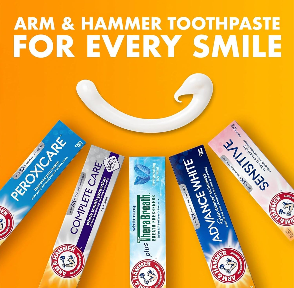 ARM & HAMMER Peroxicare Toothpaste for Gum Health, Baking Soda Toothpaste, Clean Mint 6.0 oz (Pack of 4)