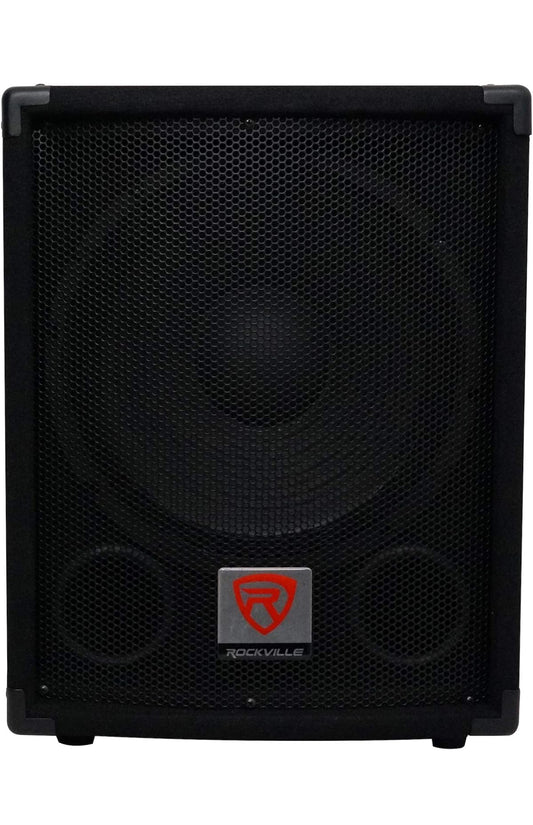 Rockville 2 SBG1124 12" 600 Watt Passiewe 4-Ohm Pro DJ Subwoofers, MDF/Paalbevestiging