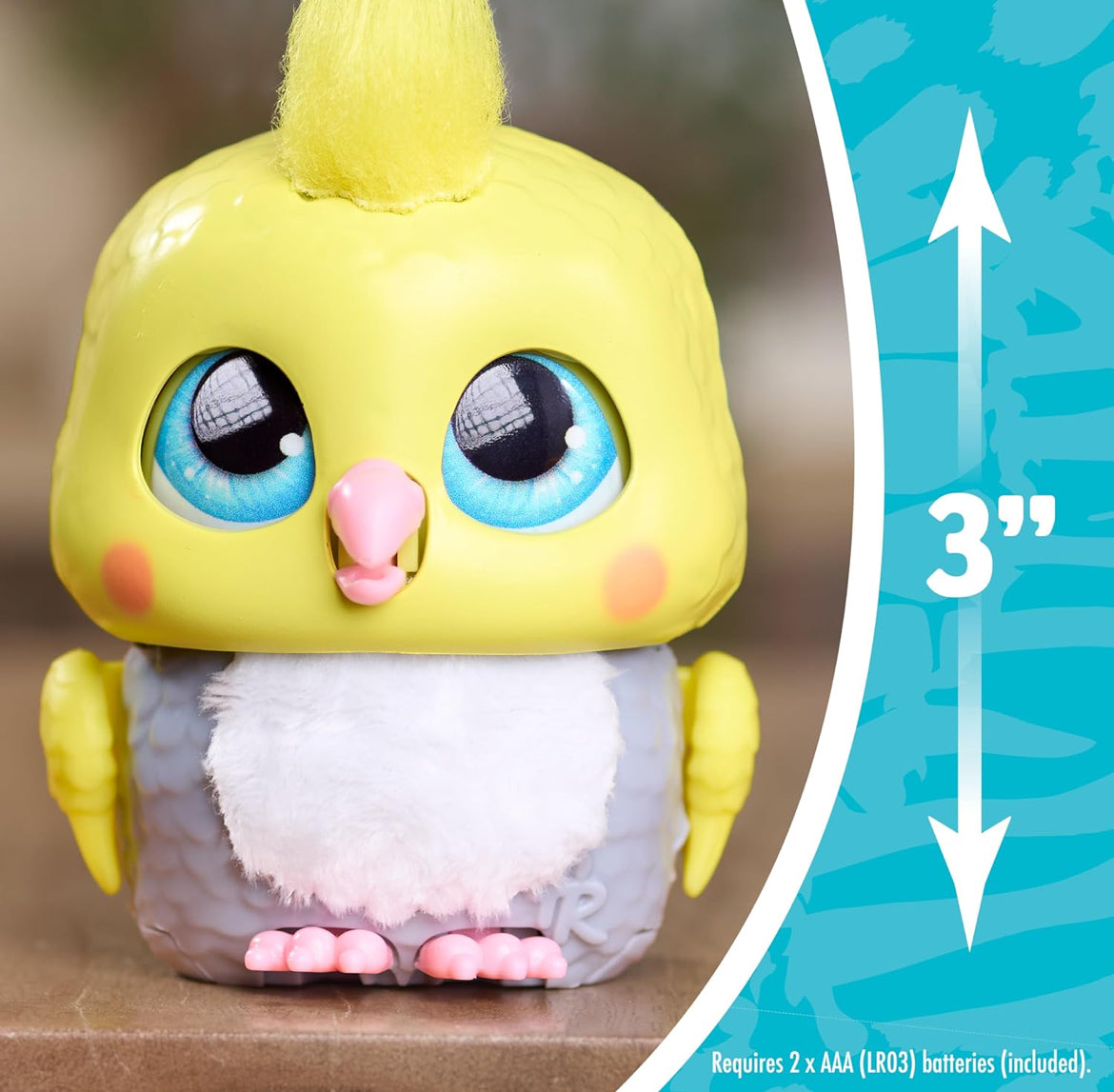 Just Play furReal Handfuls Chirps The Cockatoo, 3.5 Inch Interactive Toy, for Boys and Girls, Ages 4 and Up