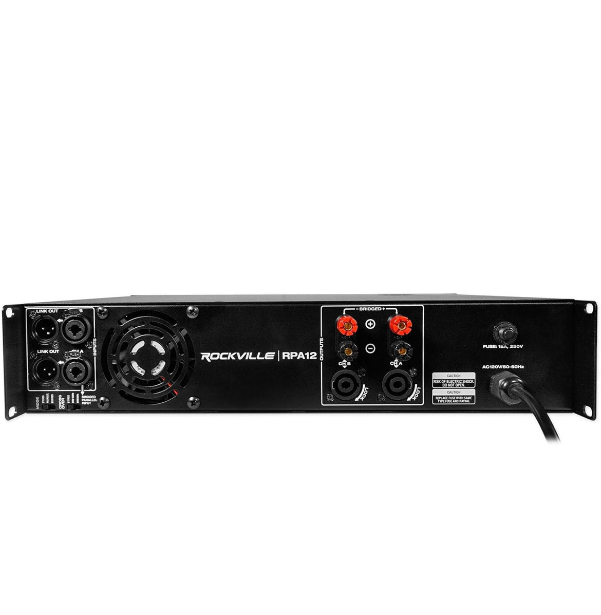 Rockville SBG1188 18" Pro DJ PA Subwoofer Sub+5000w 2-Channel Amplifier+Cable