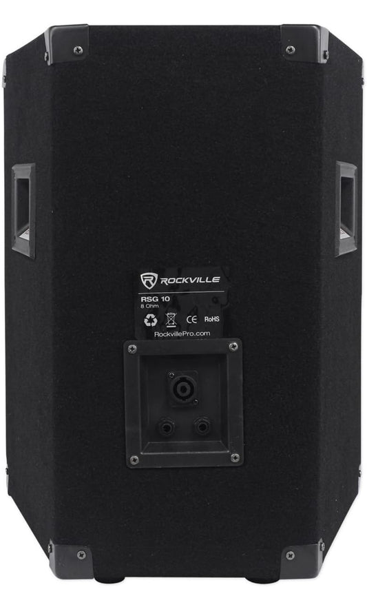 Rockville (2) RSG10 10 400 Watt 2-rigting 8-Ohm Passiewe DJ PA Luidspreker BUNDEL