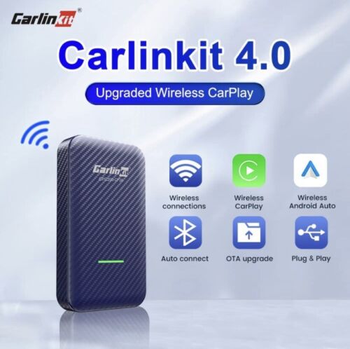 CarlinKit 4.0 Wireless CarPlay/Android Auto 2 in 1 - Adapter For Wired CarPlay
