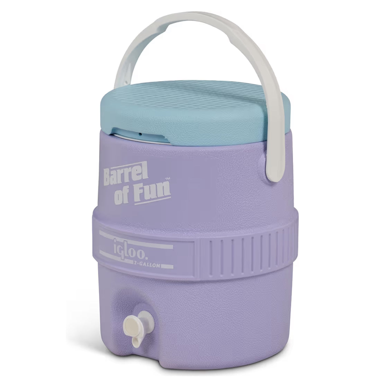 Igloo Retro 2-Gallon Party Water Jug Cooler – Durable & Insulated - (Lilac Breeze)