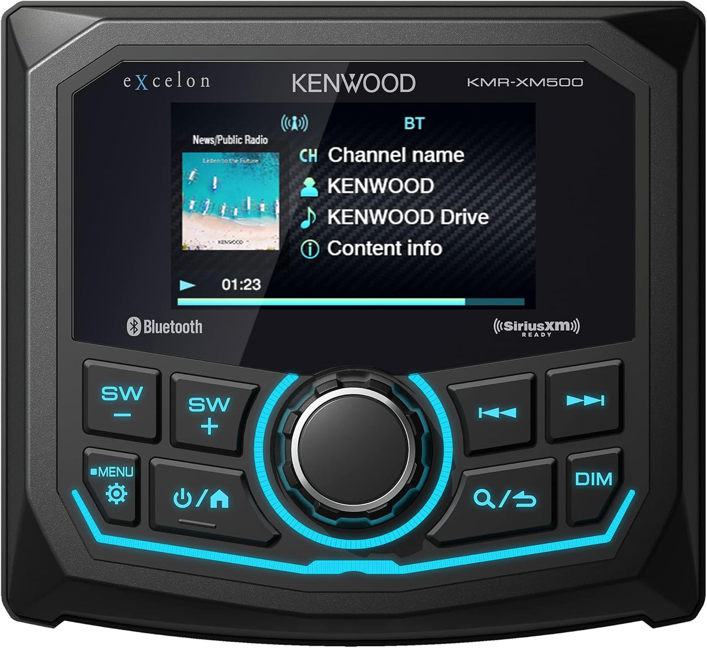 Kenwood KMR-XM500 eXcelon Marine & Motorsport Waterdigte Digitale Media Ontvanger met Korrosiebestandheid & Bluetooth
