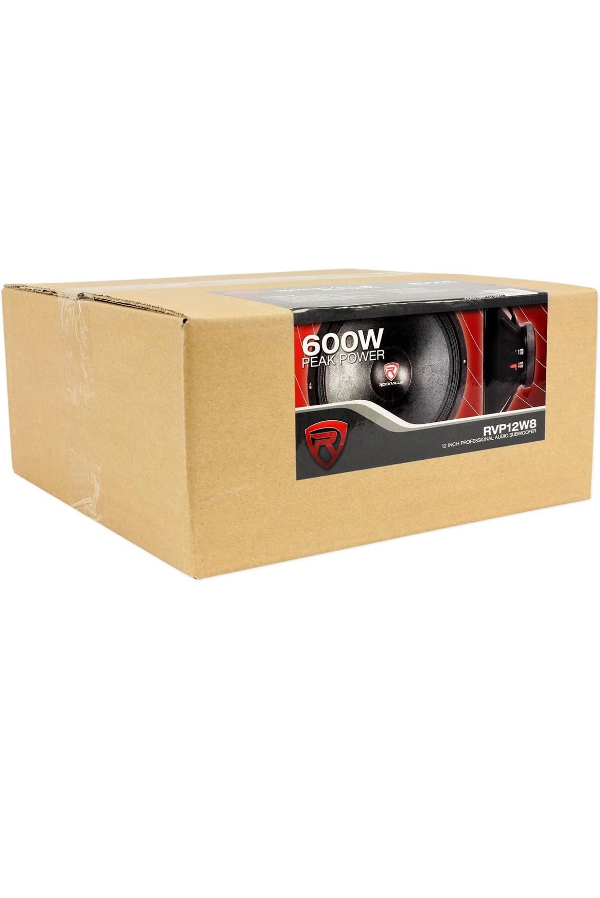 Rockville 600 Watt Rou Vervanging DJ PA Subwoofer 8 Ohm Sub Woofer, 12" (RVP12W8), Swart