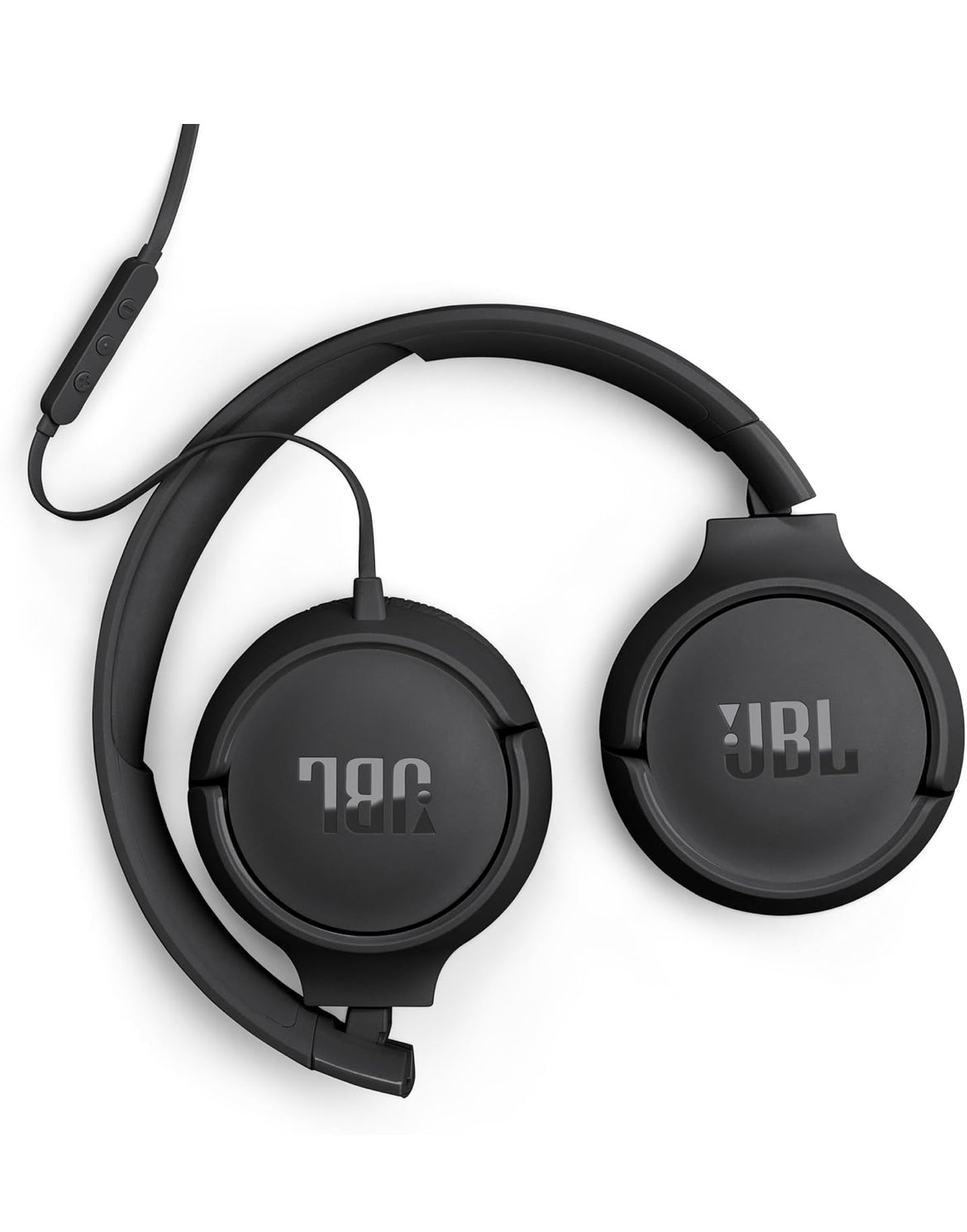 JBL Tune 520C - USB-C Wired on-Ear Headphones with Hi-Res Audio Support, Pure Bass Sound, Comfort fit, USB-C connectivity, 3-Button Remote with Microphone and EQ presets Control (Black)