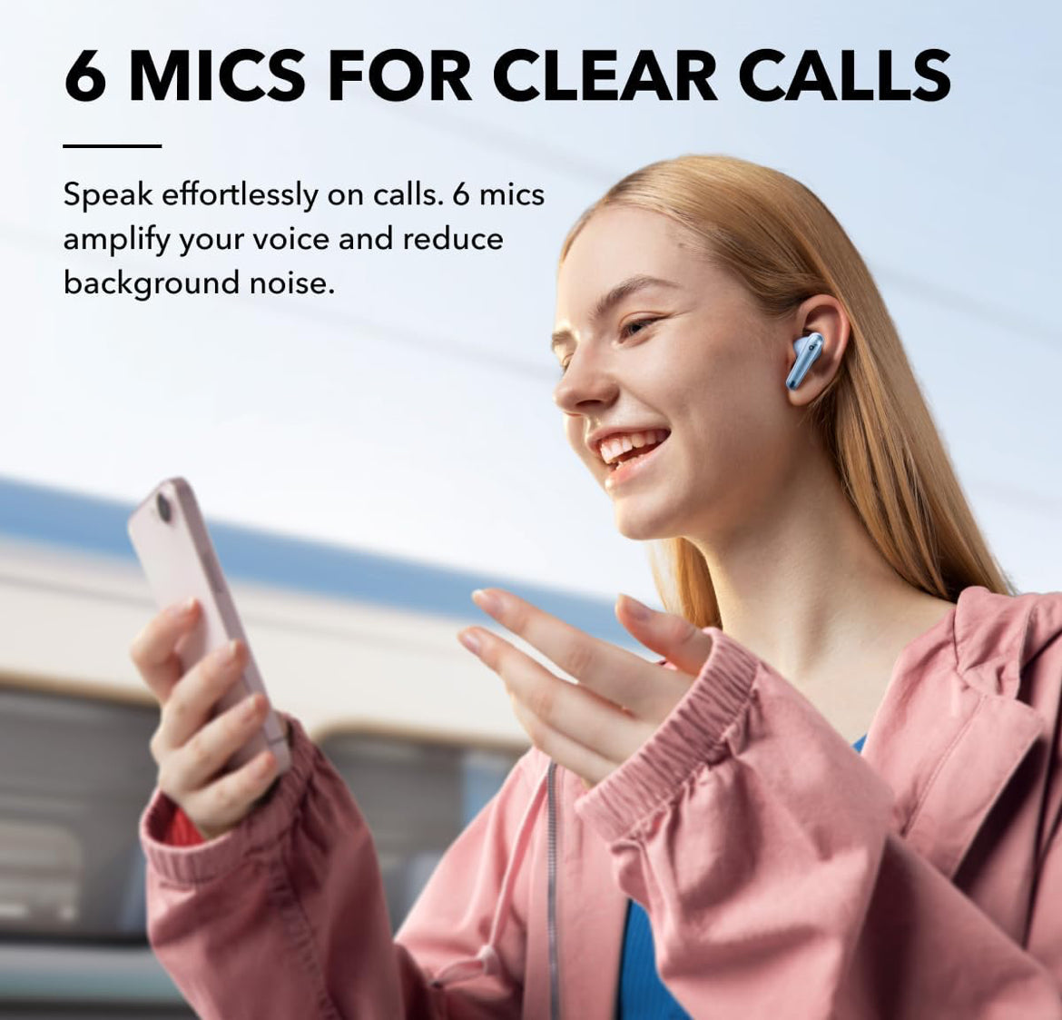 Soundcore by Anker Liberty 4 NC Wireless Noise Cancelling Earbuds, 98.5% Noise Reduction, Adaptive Noise Cancelling to Ears and Environment, Hi-Res Sound, 50H Battery, Wireless Charging, Bluetooth 5.3