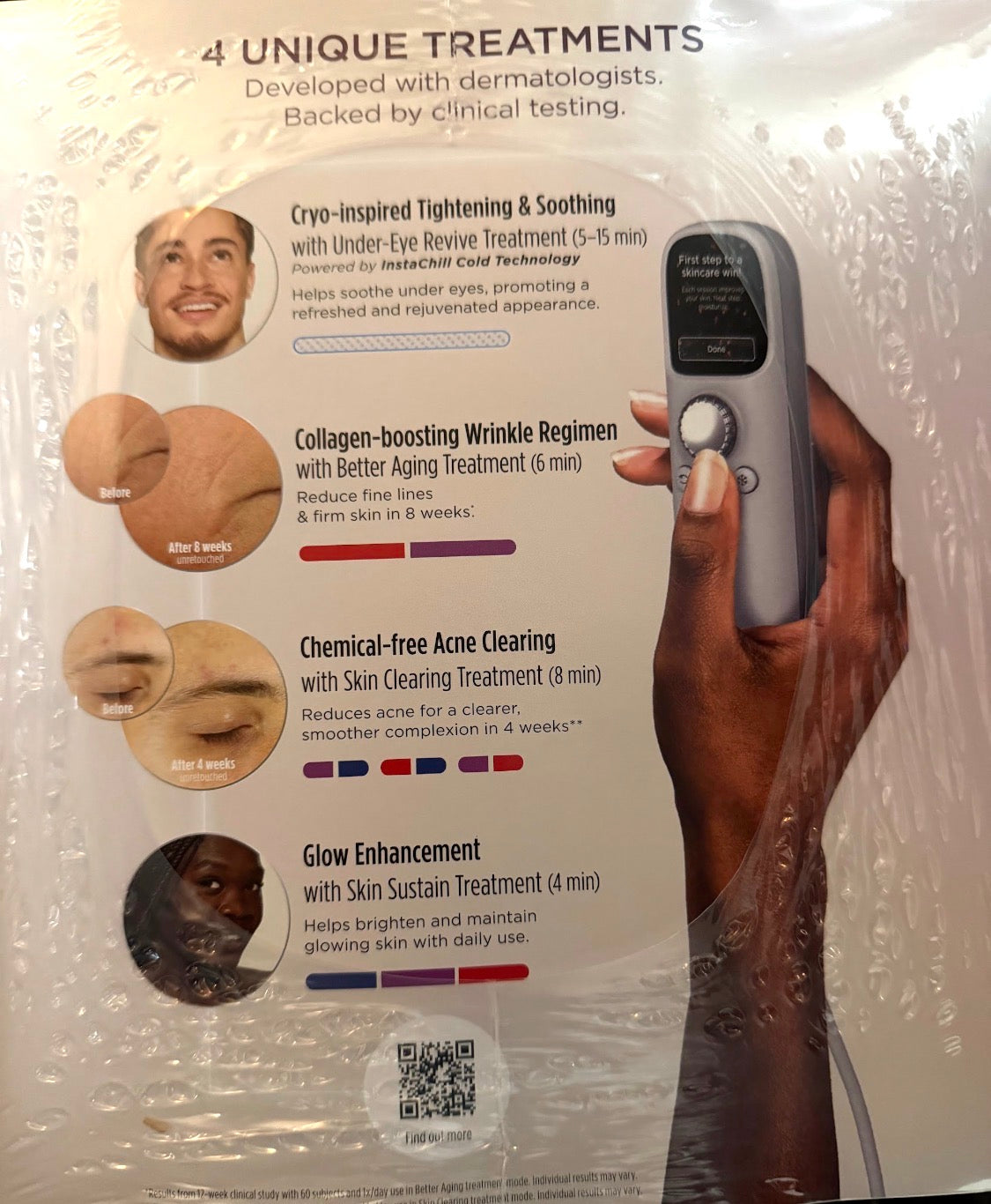 Shark CryoGlow LED Therapy Mask & Under-Eye Cooling Remote - Lilac Chill Edition