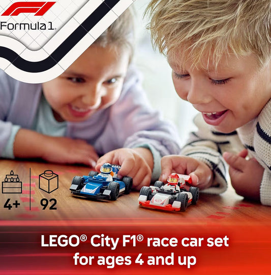 LEGO City F1 Williams Racing & Haas F1 Race Car Building Toy Set