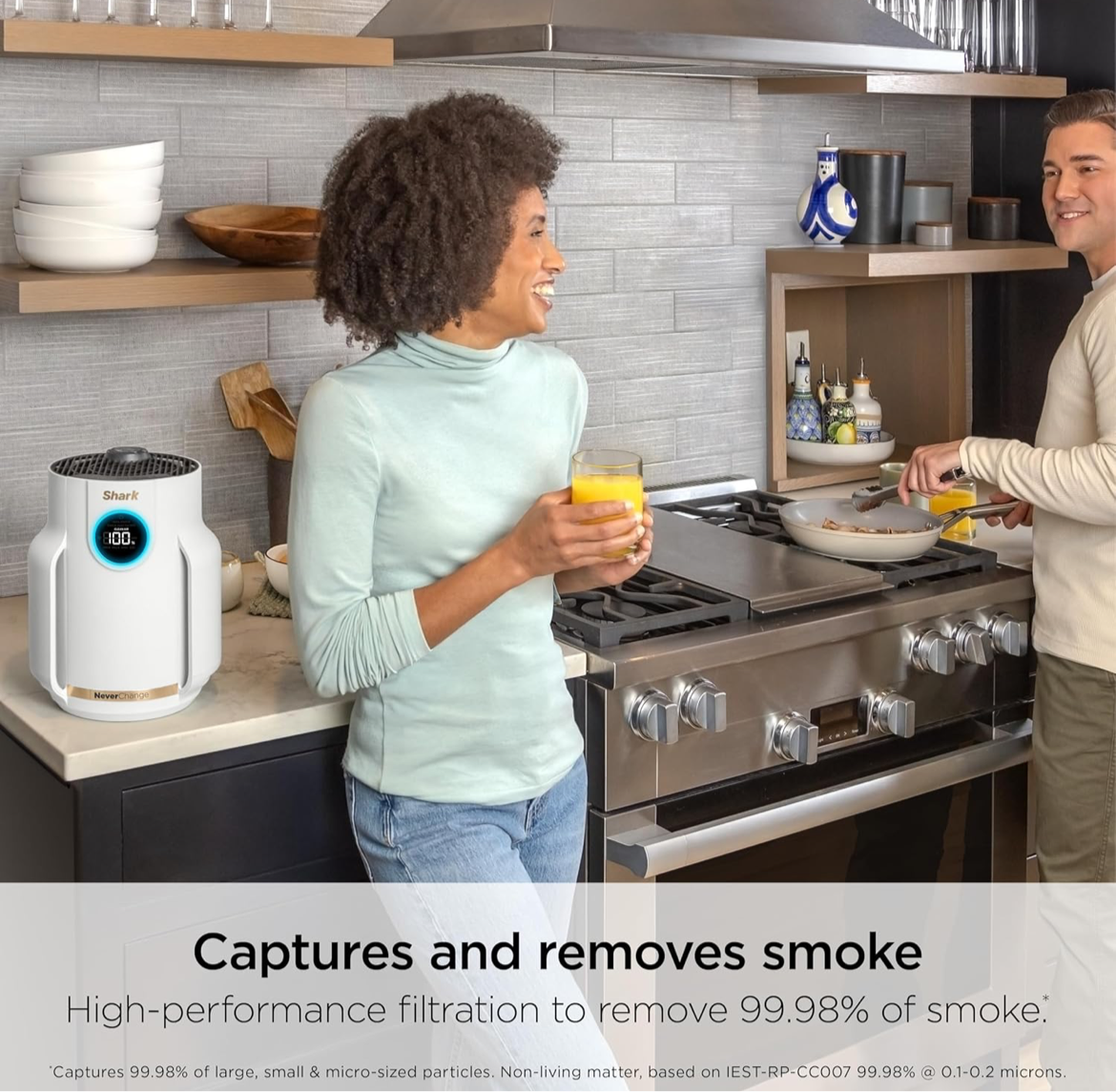 Shark NeverChange Air Purifier Compact Pro, Long-Lasting HEPA-Exceeding Filtration - DOVE