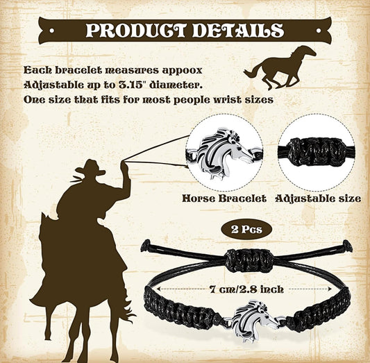 2 Stuks Perdebyt Sjarme Armband Juweliersware Verstelbare Slangsjarme Armbande vir Tiener Meisies Seuns