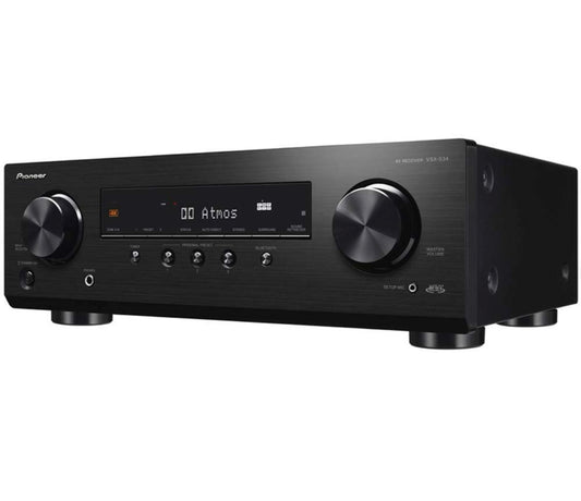 Pioneer VSX-534 Tuis Oudio Slim Oudiovisuele Ontvanger 5.2-Kanaal HDR10, Dolby Vision, Atmos en Virtueel Geaktiveer met 4K en Bluetooth
