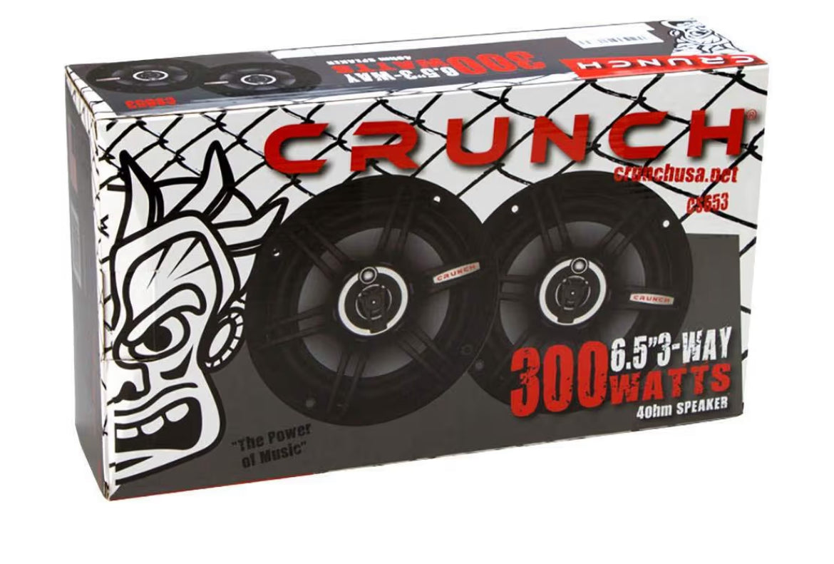 Crunch CS653 6.5" CS-reeks luidsprekers 3-rigting 300 Watt - NUUT