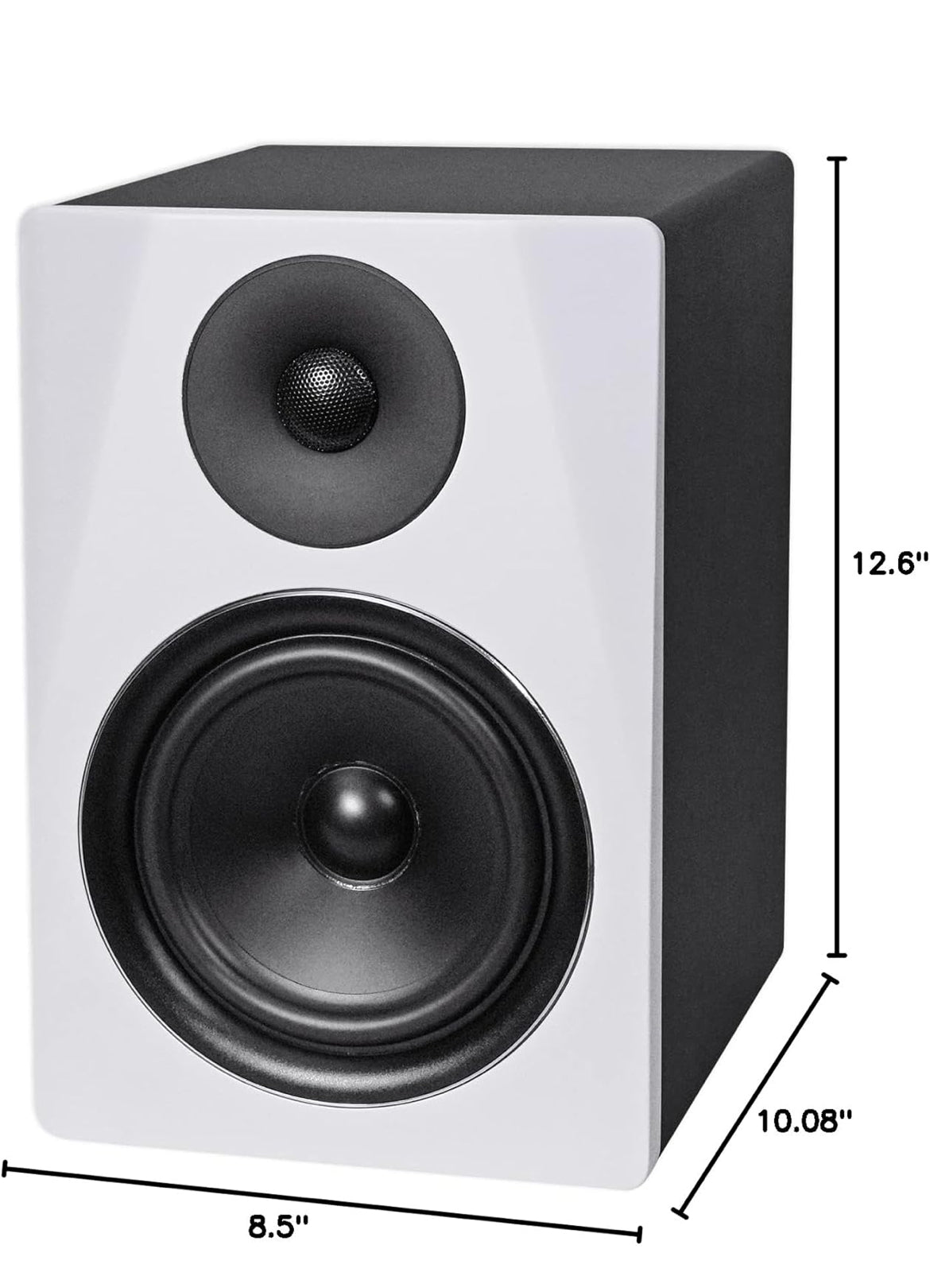 Rockville 6.5" 2-Way 210W White Active/Powered Studio Monitor Speaker (DPM6W)