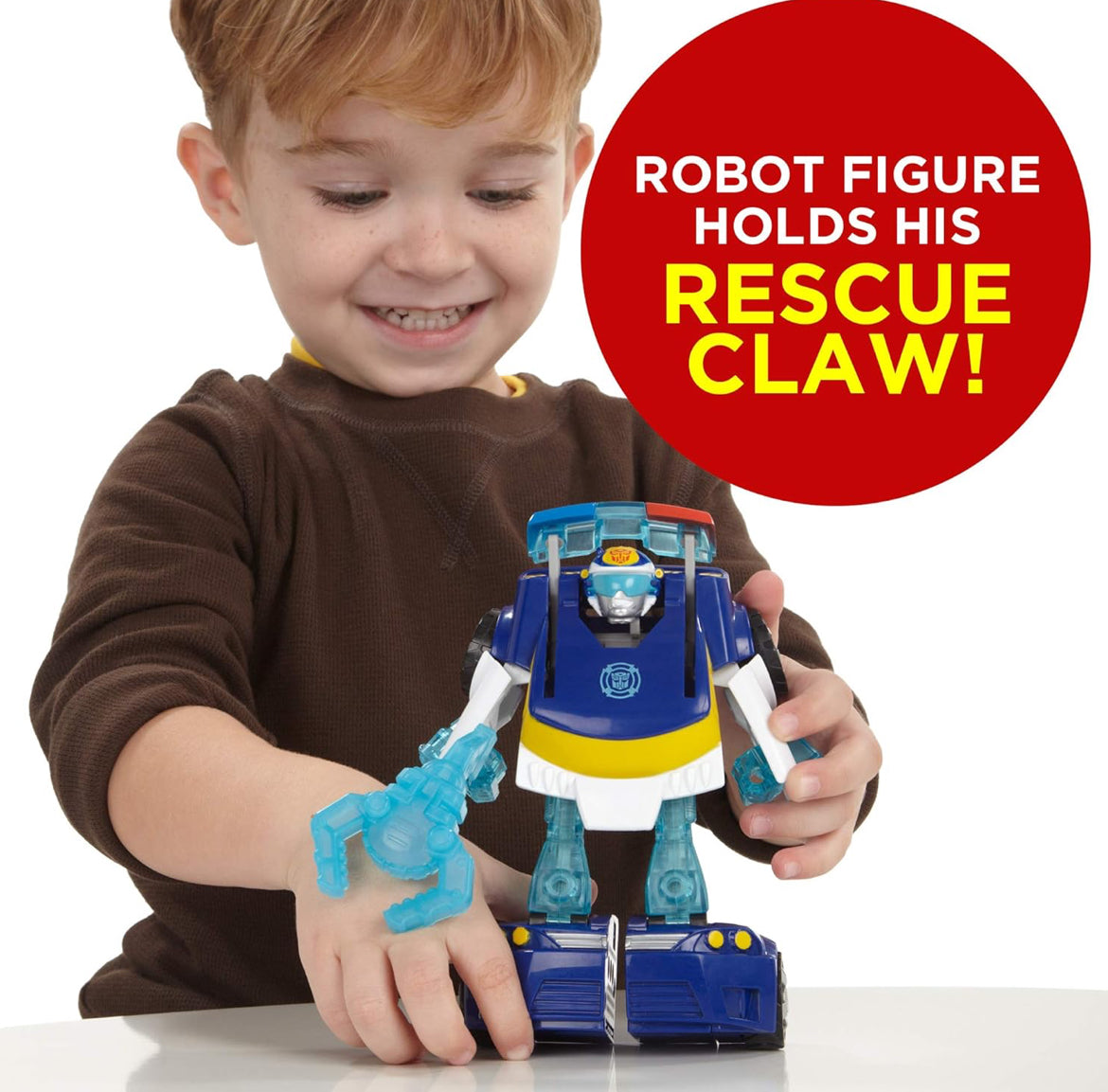 Transformers Playskool Heroes Rescue Bots Energize Chase The Police-Bot Action Figure, Ages 3-7