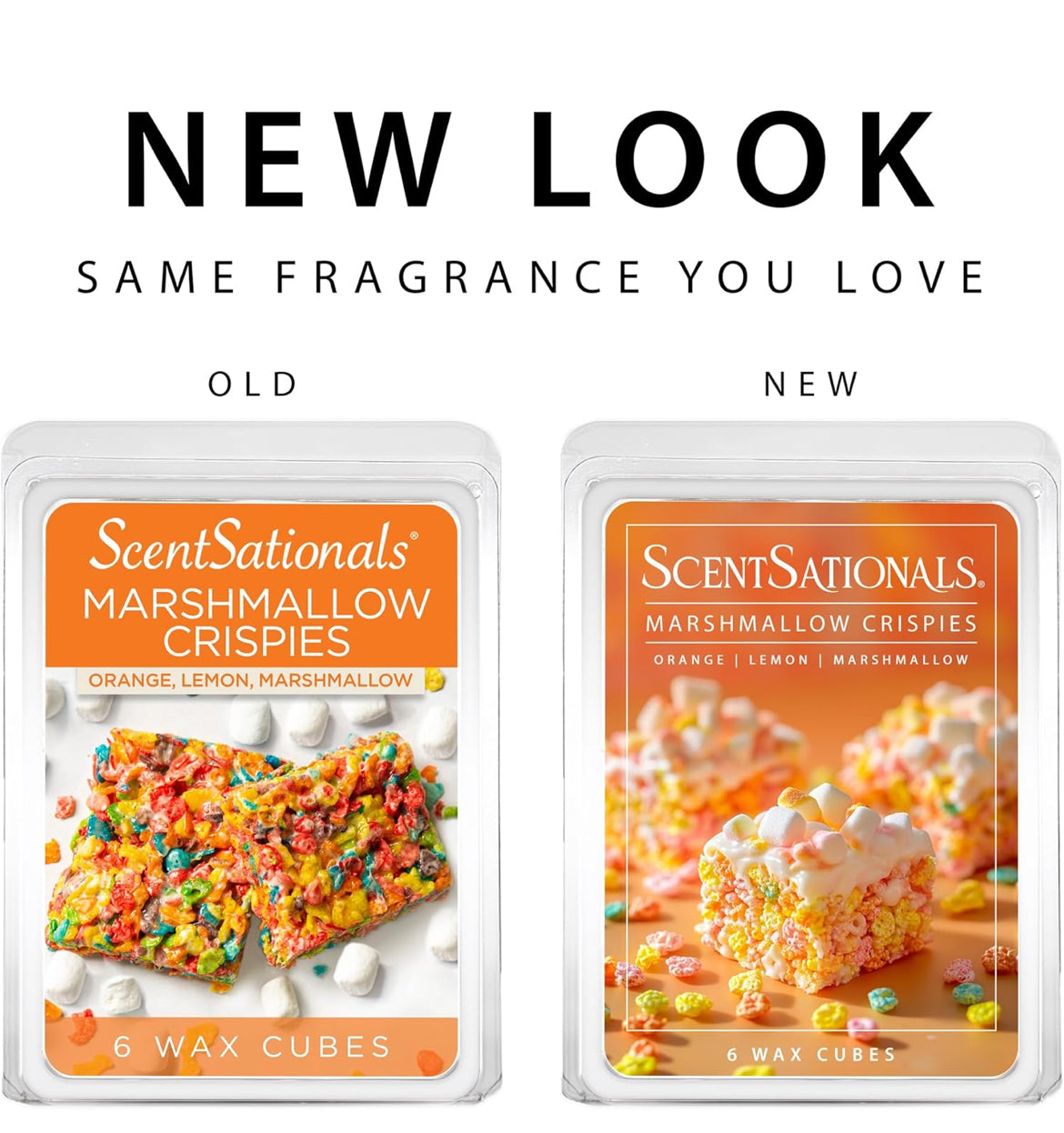 Scentsationals Wax Melts, Wax Cubes Strong Scent - Marshmallow Crispies - Long Lasting Scented Wax Melts 10oz (Pack of 4)
