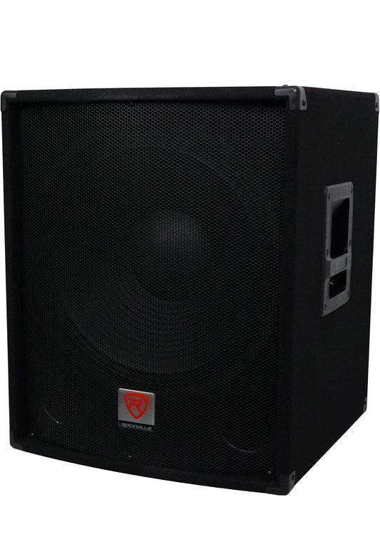 Rockville SBG1184 18" 1000 Watt Passiewe 4-Ohm Pro DJ Subwoofer + Staalwiele