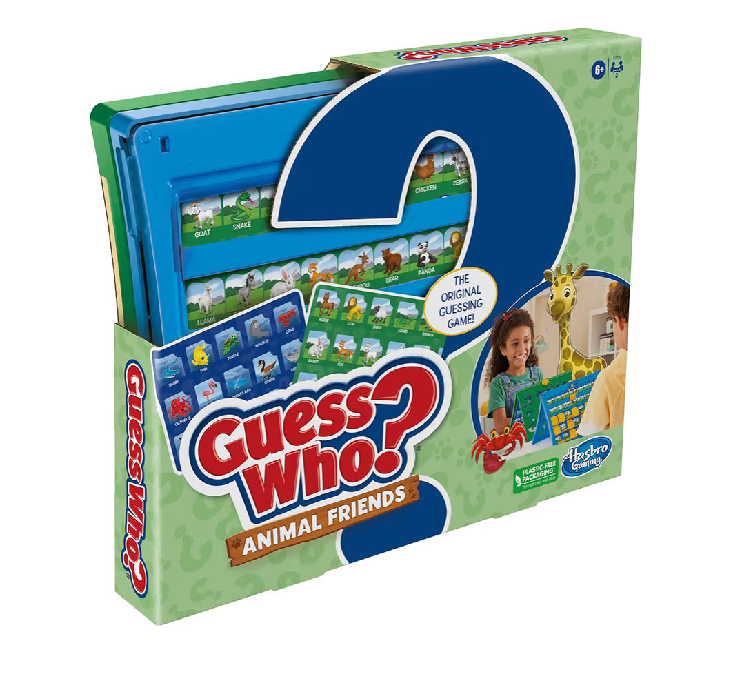 Hasbro Gaming Guess Who? Animal Friends Game - 2 Double-Sided Animal Sheets - 2-Player Board Games