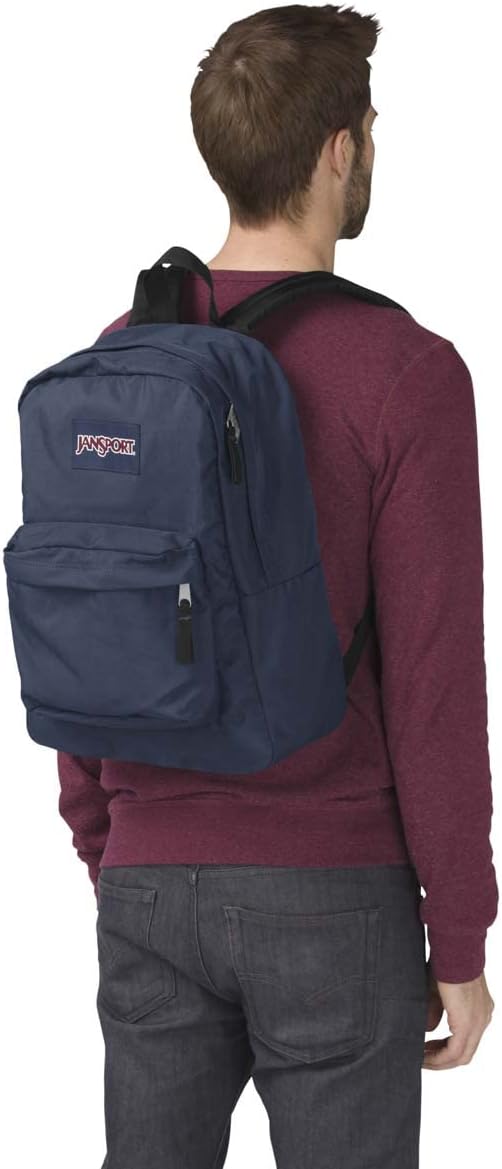 JanSport SuperBreak One Rugsak Vlootblou - Duursame, Liggewig Sak met 1 Hoofkompartement, Voorste Nutssak met Ingeboude Organiseerder - Premium Rugsak