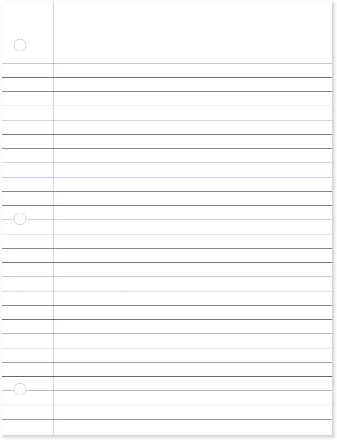 Mead Loose Leaf Paper, Wide Ruled Filler Notebook Paper, 8" x 10-1/2", 400 Sheets, Fits 3-Ring Binder (Pack of 2)