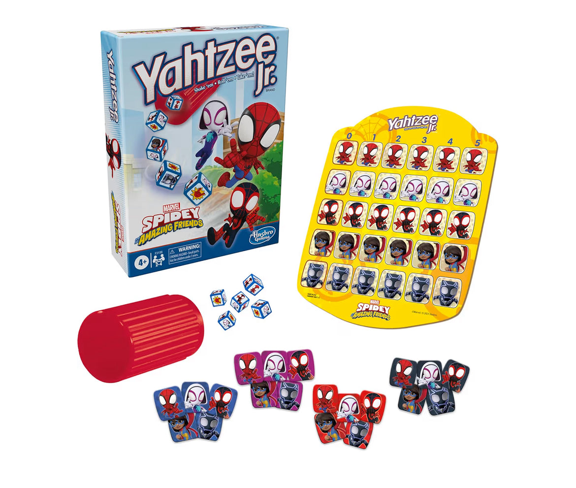 Hasbro Gaming Spidey and His Amazing Friends Yahtzee Jr.Marvel Edition Board Game for Kids - (Ages 4 and Up)