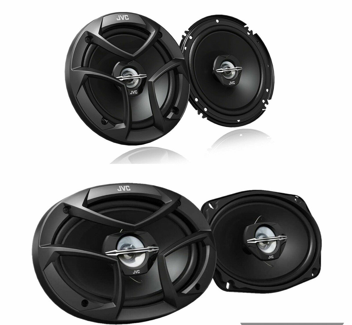 PAIR JVC CS-J620 6.5" Speakers + PAIR JVC CS-J6930 6x9" LOUD Car Audio Speakers