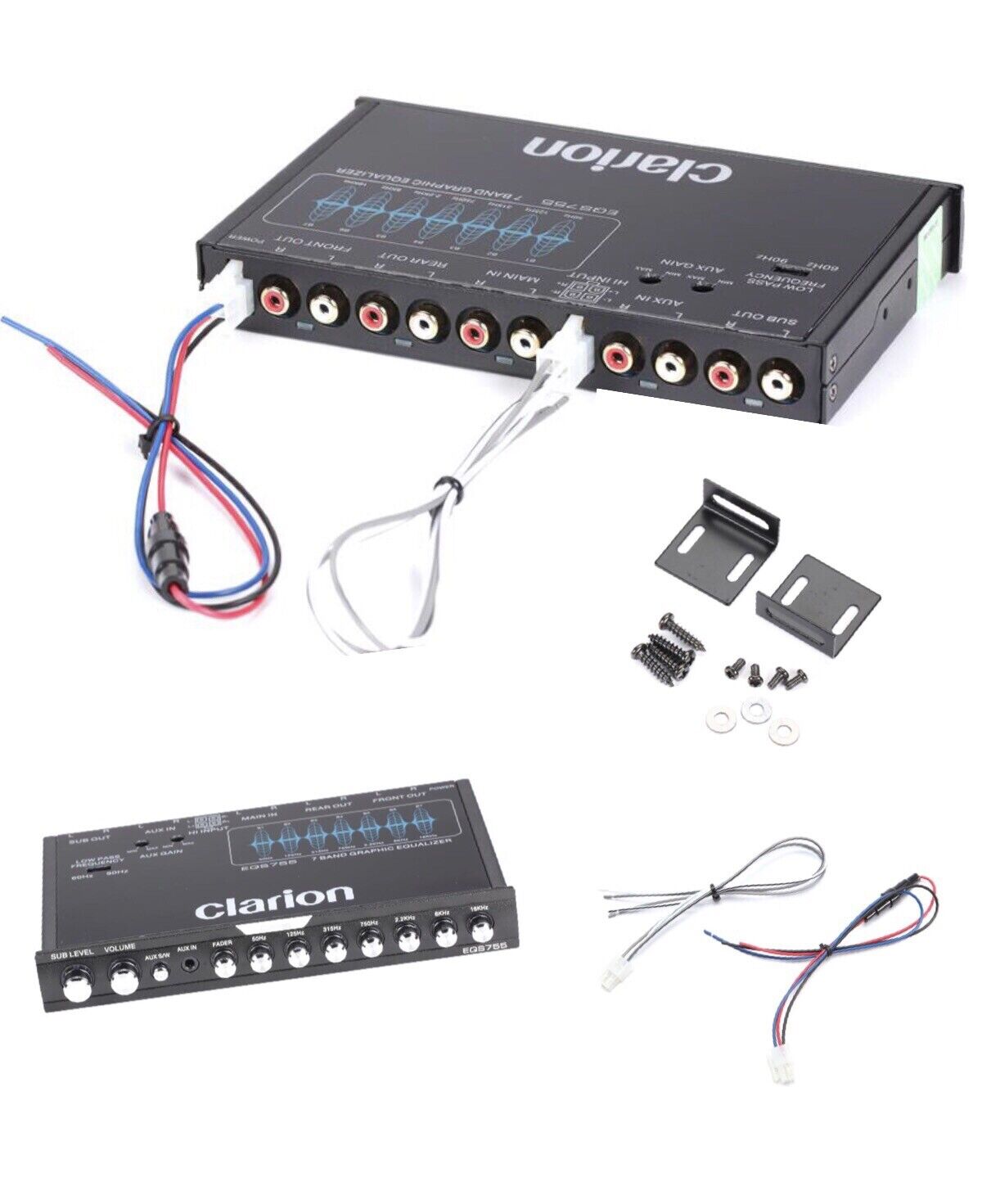 NEW CLARION EQS755 7-BAND Car Audio Graphic Equalizer 3.5mm RCA Aux Input