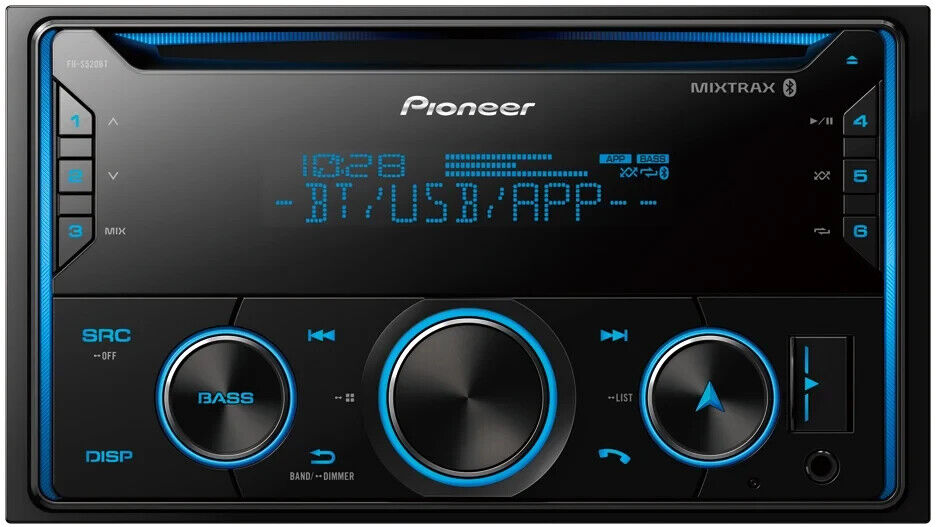 Pioneer FH-S520BT Double DIN CD Receiver with Bluetooth and Amazon Alexa