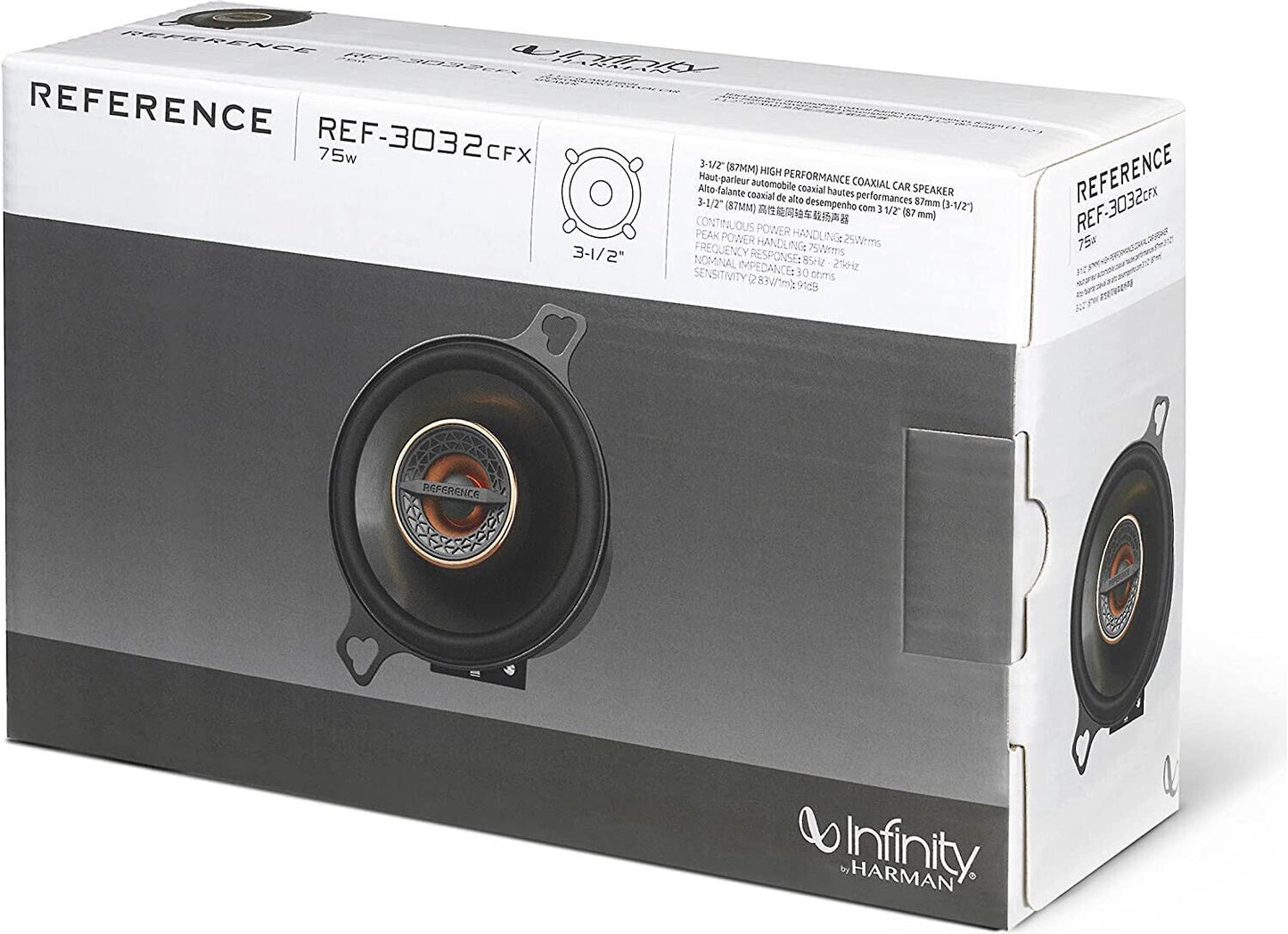 Brand New Infinity Reference REF-3032CFX 3-1/2" 2 Way Car Audio Solid Speakers