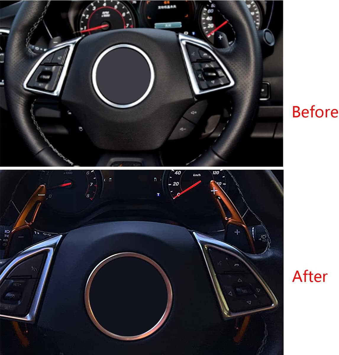 14-20 C7 Corvette Camaro ORANGE Steering Wheel Paddle Shifter Extensions Chevy