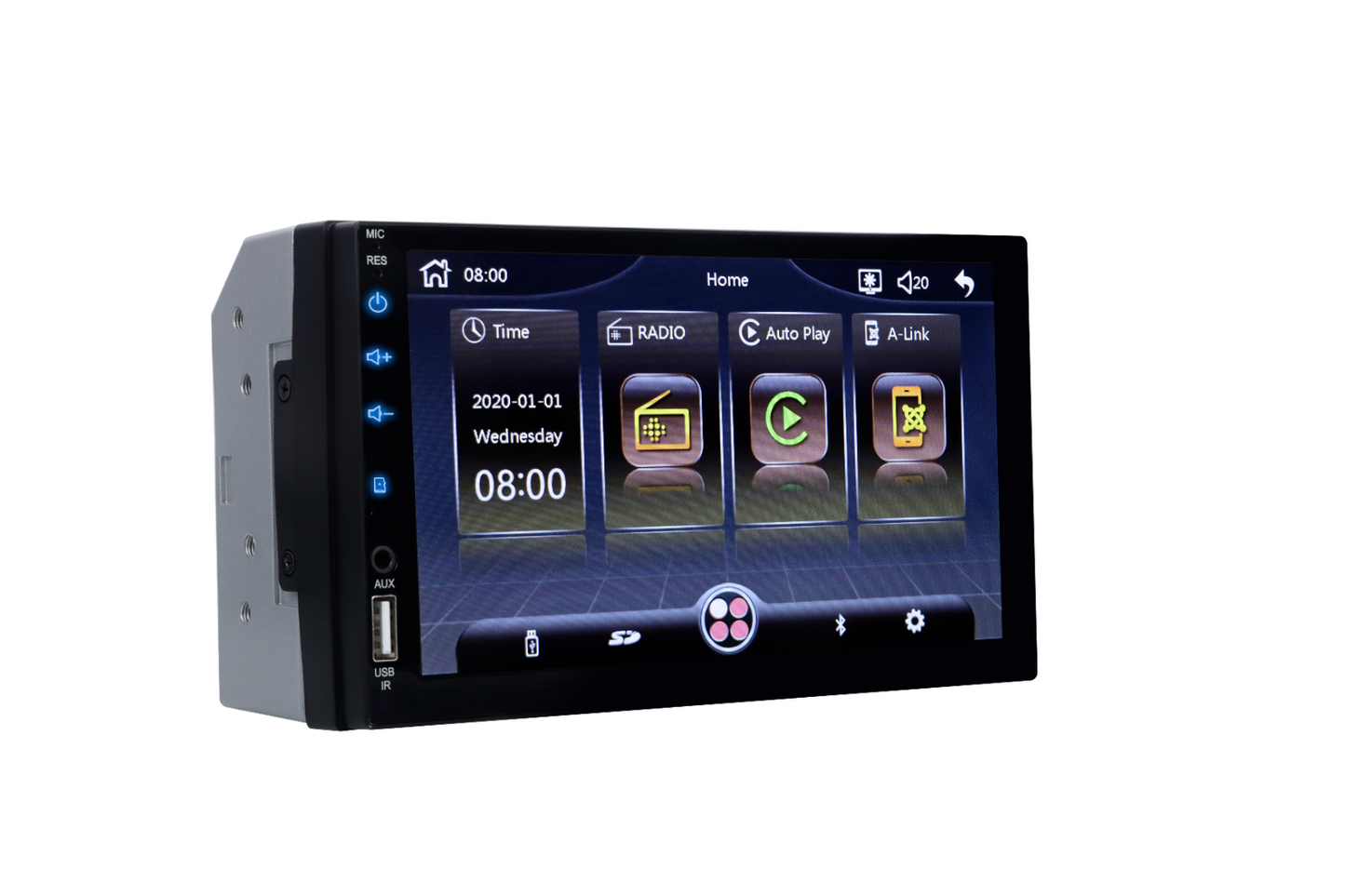 Car Stereo Apple Carplay Android Auto AM FM Radio Player+Camera 7" Touch Screen