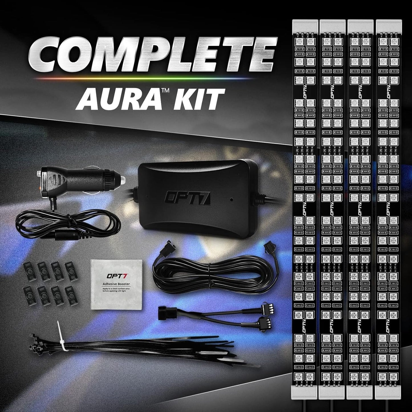 Aura Pro Double Row CAR LED Lights Interior with Smart APP Control Ambient Light
