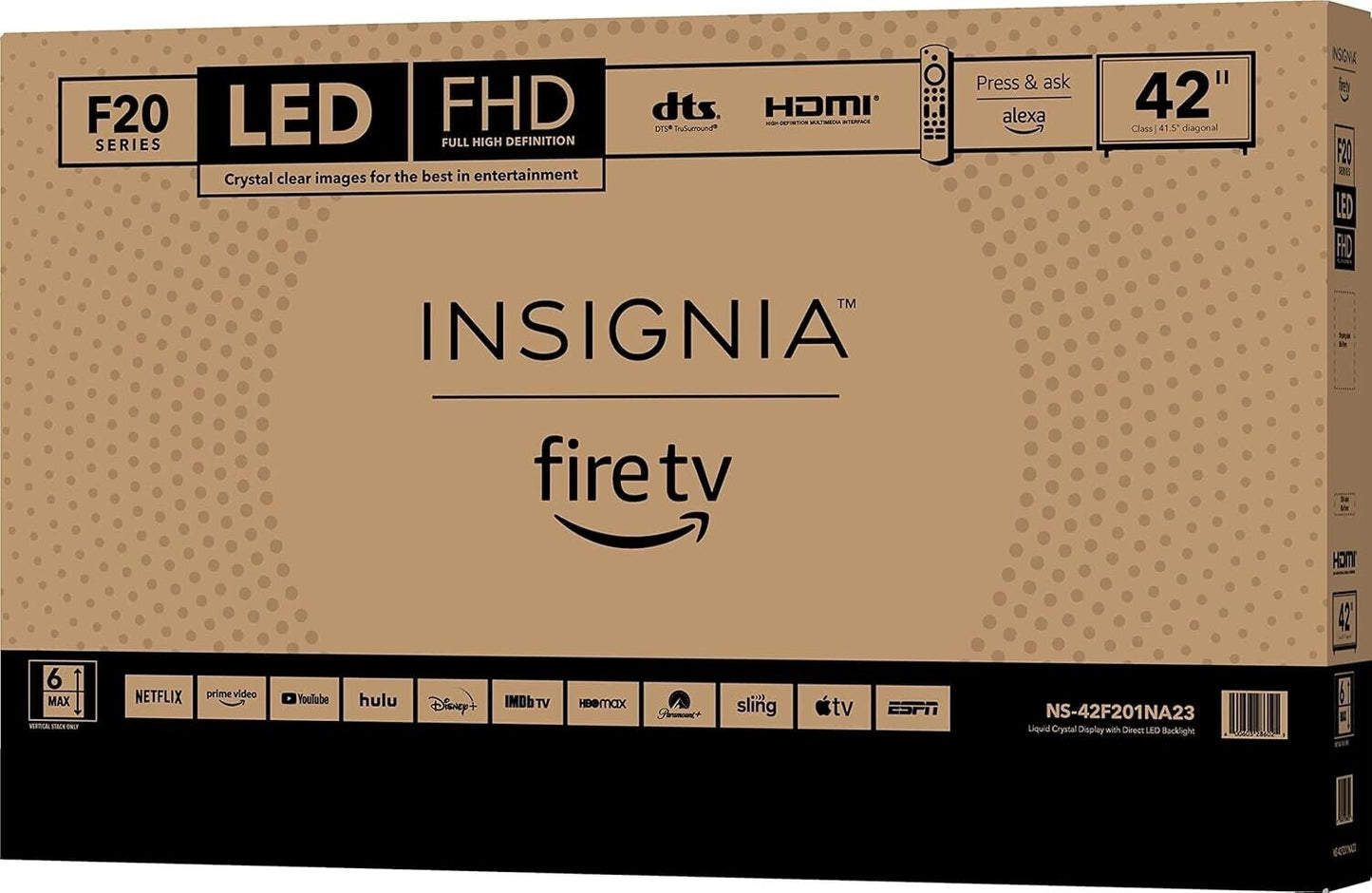 INSIGNIA 24"32"43" Class F Series Smart Full HD 1080p Fire TV with Alexa Voice
