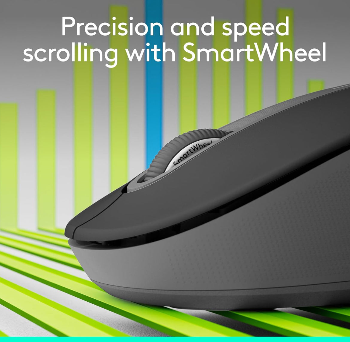 Logitech Wireless Mouse Signature M650 L Full Size - Large Hands, 2-Year Battery, Silent Clicks, Customizable Buttons, Bluetooth, PC/Mac/Chromebook - Graphite, Left-Handed, Large