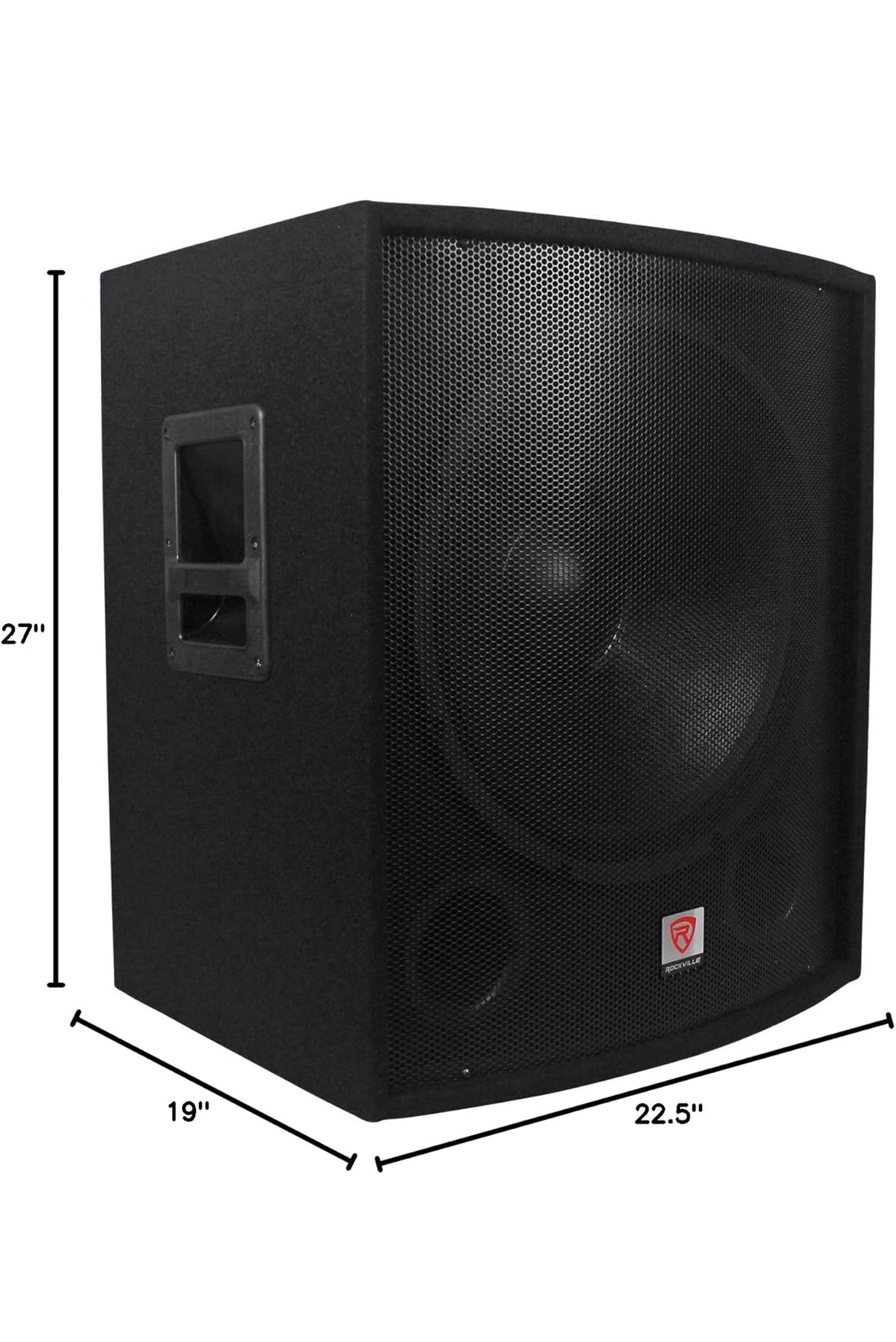 Rockville SBG1188 18" 1000 Watt Passive Pro DJ Subwoofer, MDF Cabinet/Pole Mount