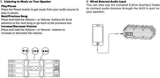 Altec Lansing Jacket H2O 2 - Waterdigte Bluetooth-luidspreker met 3.5mm Aux-poort, IP67 Gesertifiseer en Dryf in Water, Kompakte en Draagbare Luidspreker vir Reis en Buiteluggebruik, 8 Uur Speeltyd