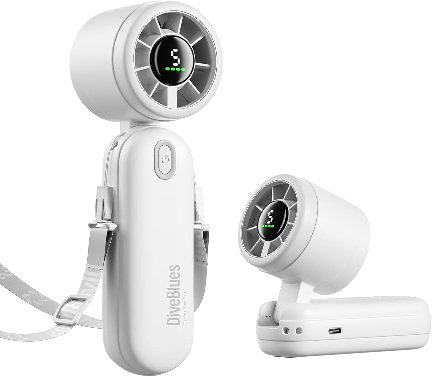 Mini Handheld Turbowaaier 4000mAh 3-in-1 Draagbaar - Wit