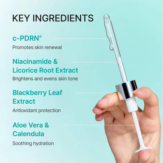 Turnover Ampoule, c-PDRN® Face Serum, Original Salmon DNA PDRN Serum for Skin Renewal, Hydrating, Firming, Glass Skin Glow, Skin Texture Care (1.69 fl oz)