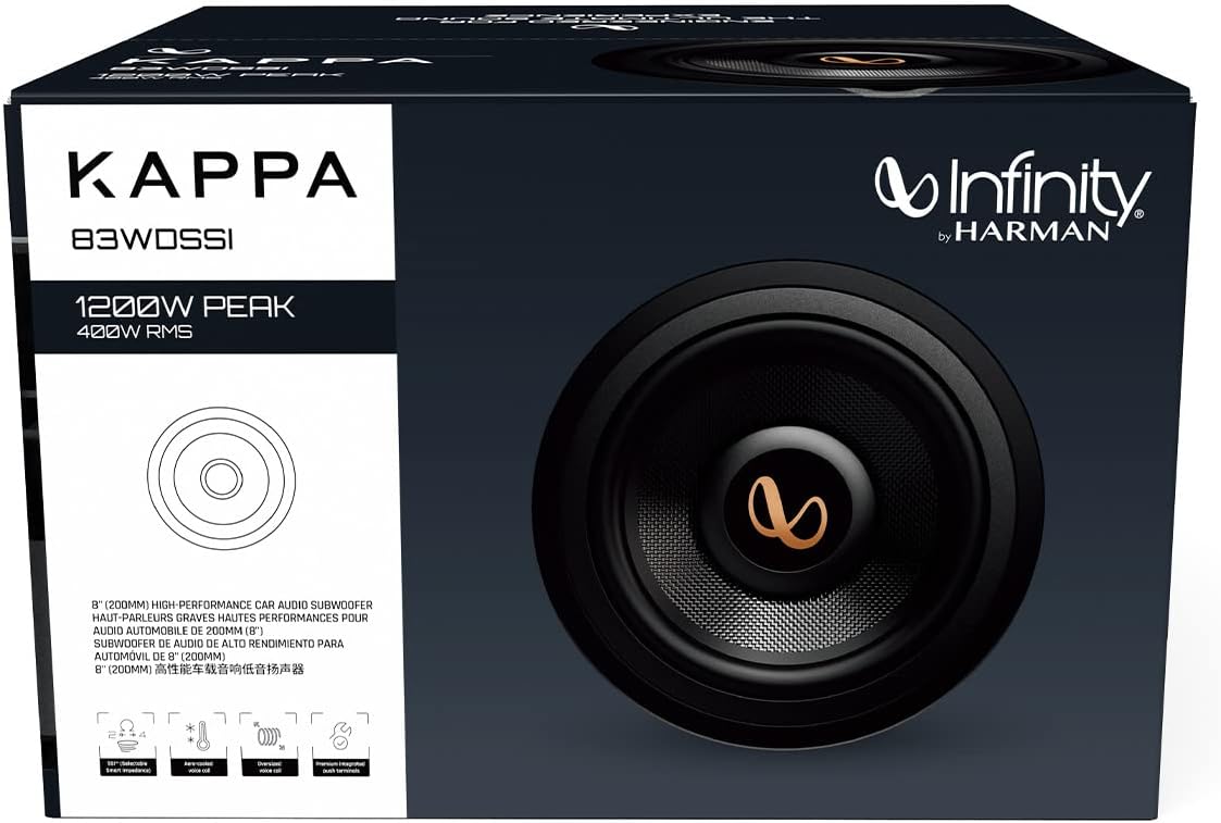 Infinity Kappa Series 8 inches (200mm) high-Performance car Audio subwoofer - 1PC