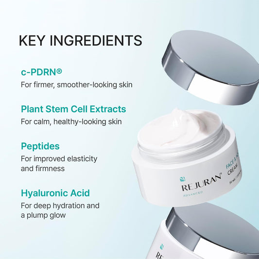 Advanced Face & Neck Firming Cream - Anti-Aging Cream, Peptides & Hyaluronic Acid for Firming, Hydration & Wrinkle Care (1.69 fl oz)