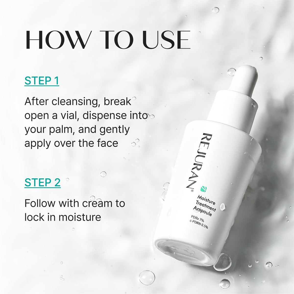 REJURAN Moisture Treatment Ampoule, c-PDRN® Face Serum, 1.01 fl oz
