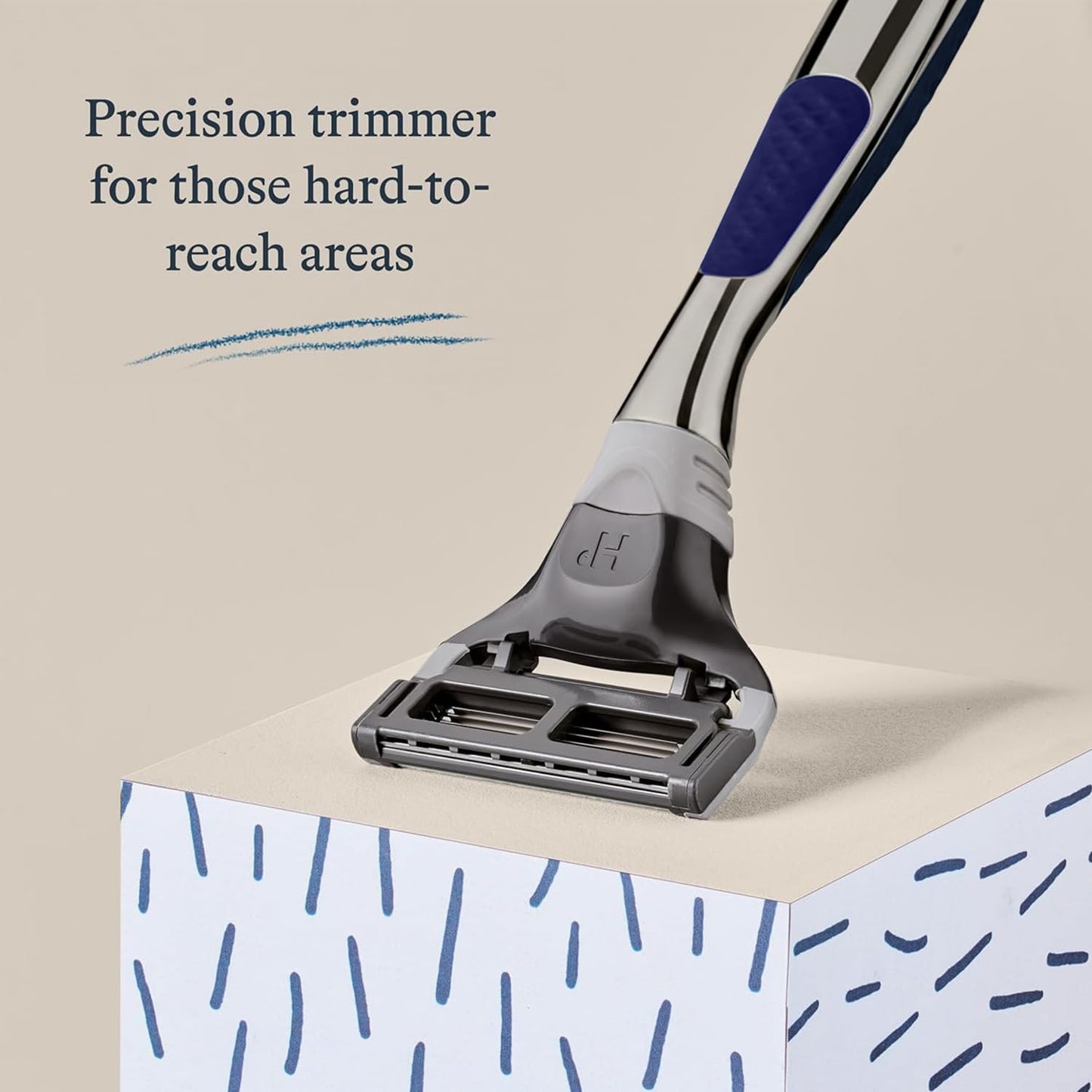Winston Chrome Razor Handle - (German-Engineered Blades with Lubricating Strip and Precision Trimmer)