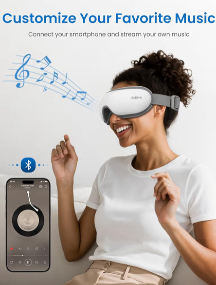 Eye Massager w/ Heat for Migraine - Sleep Mask for Dry Eyes Relax, Reduce Strain