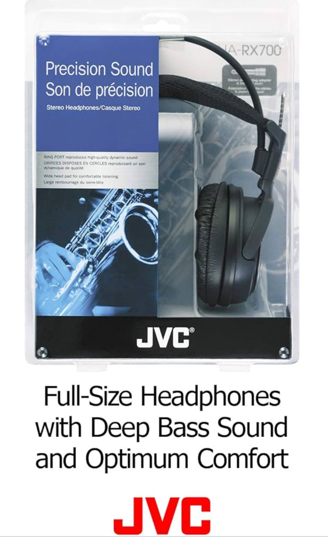 JVC HARX700 Presisie Klank Volgrootte Oorfone - Swart