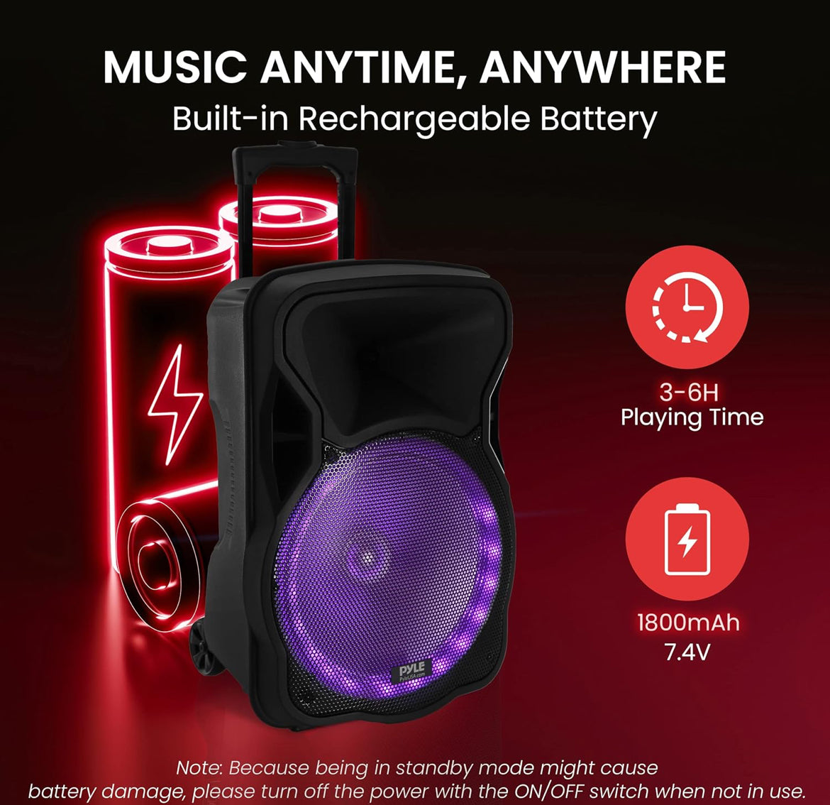 Draagbare Bluetooth PA-luidspreker – 300W 12” Herlaaibare Binne/Buite BT Karaoke-oudiostelsel – LED-skerm, FM/AUX/MP3/USB/SD, 1/4" in, Handvatsel, Wiele – Draadlose & Bedrade Mik, Afstandsbeheer